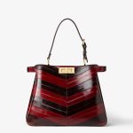 FENDI Peekaboo Soft Medium Two-tone inlaid hagfish leather bag